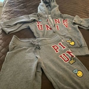 Pink Victoria Secret sweatshirt and pants